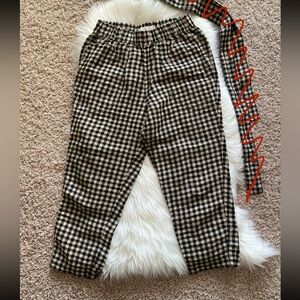 Not Perfect Linen NPL Mid Sand Gingham Yamba Pants